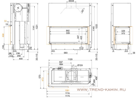 Топка Architektur-Kamin Eck 45/101/40 l/r