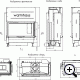 Каминная топка с правым угловым стеклом KANT R 100/57h футеровка черные панели 3D